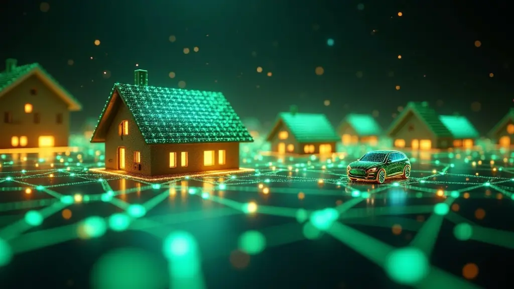 homes and cars connected in a virtual power plant